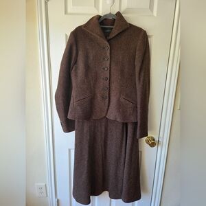 Lauren Ralph Lauren Vintage Tweed Midi Skirt Suit Jacket 10, Skirt 6